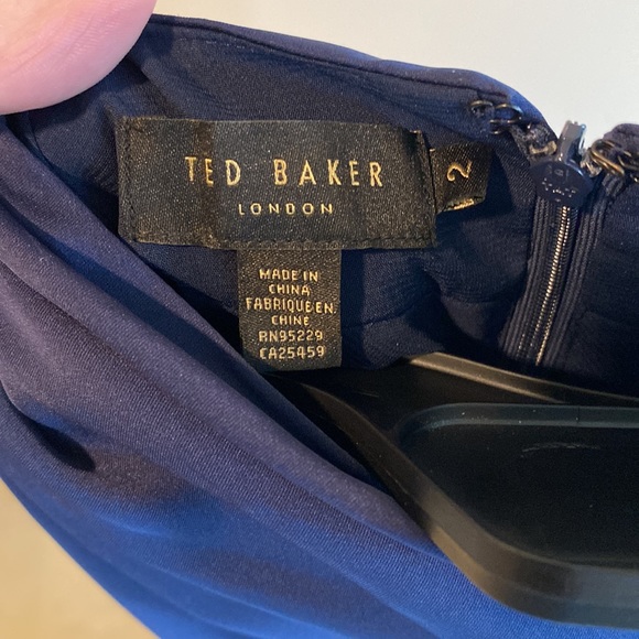 Ted Baker navy midi dress! - Picture 3 of 7